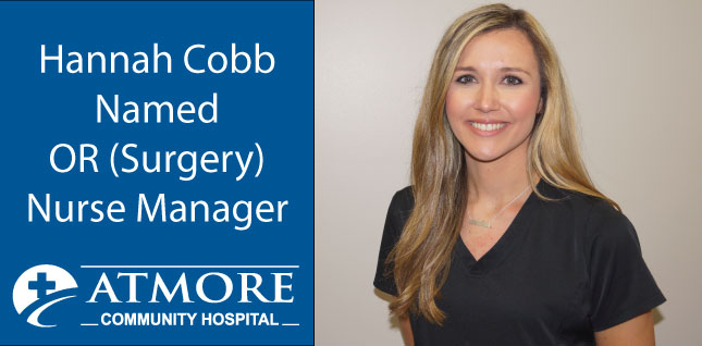 Atmore Community Hospital Announces Hannah Cobb as Operating Room Nurse ManagerCobb OR Nurse Manager