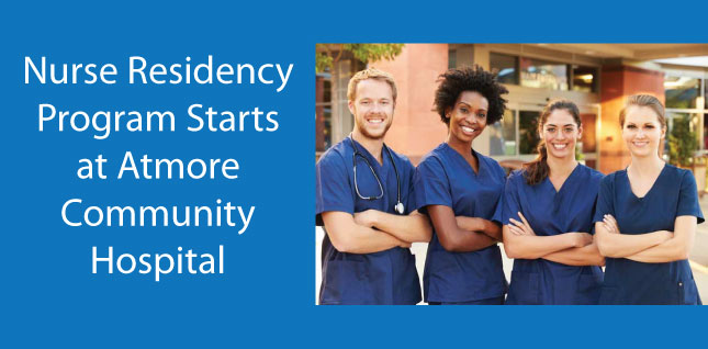 Nurse Residency Program Starts at Atmore Community HospitalBanner picture of four Nurses standing outside Hospital and folding their arms. There is one male and three females.